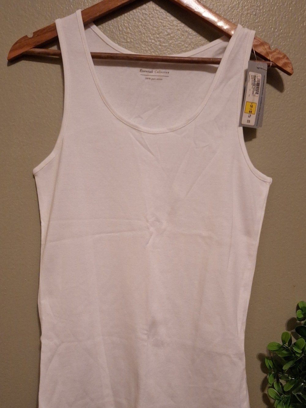 Lands' End White Scoop Neck Tank - Women's Classic Fit